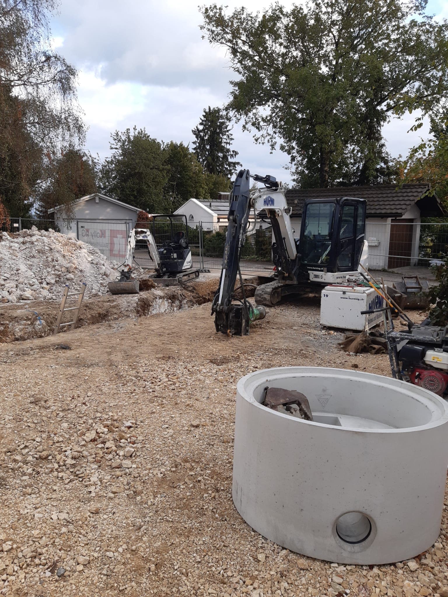 Reprise du chantier — tranchées de raccordement — photo 4