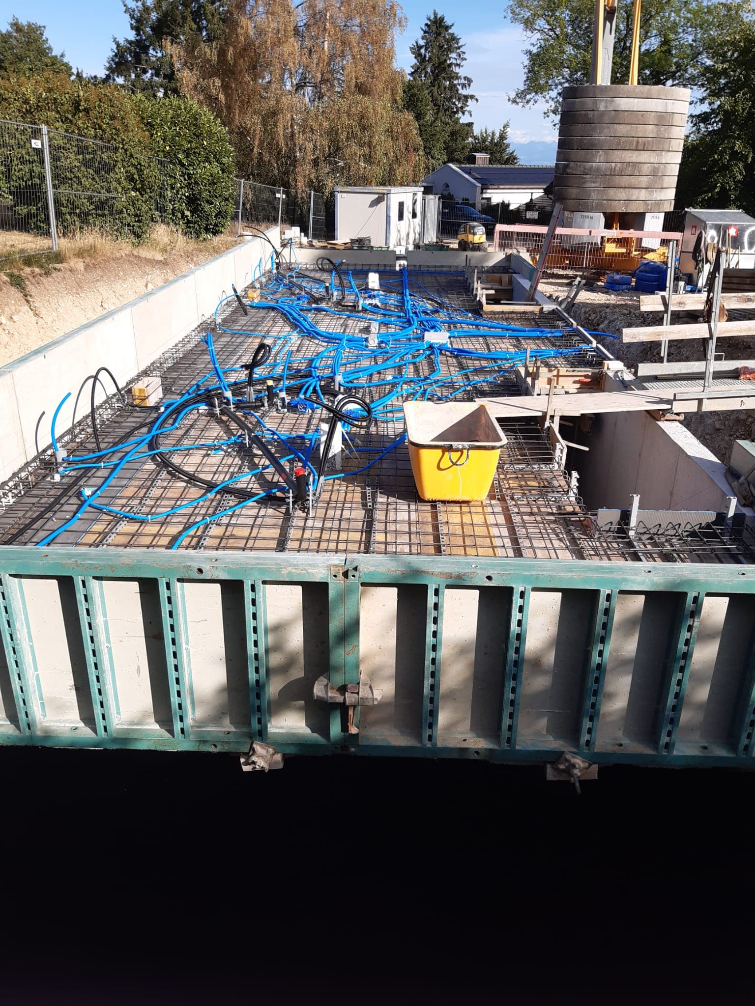Ferraillage et gaines sur la dalle — photo 2